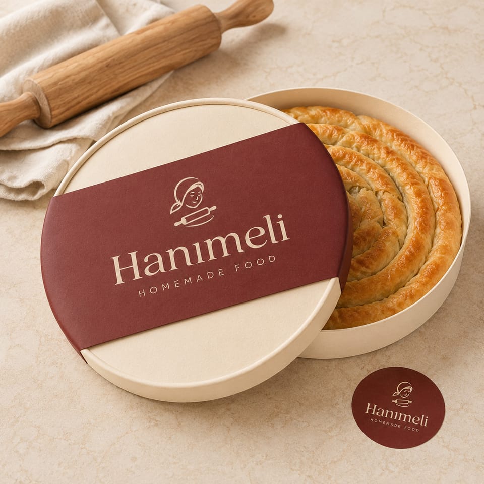 Round börek in Hanımeli packaging