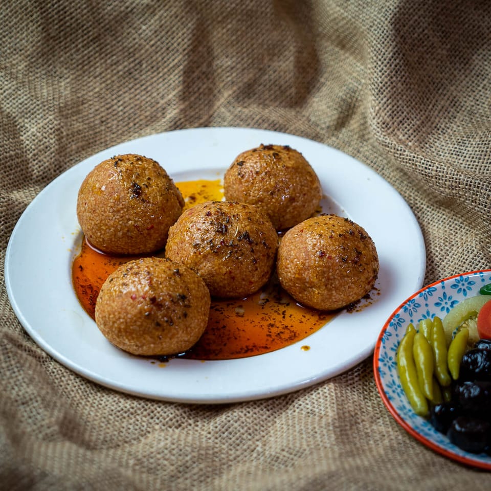 İçli Köfte — Crisp bulgur shells, spiced minced lamb